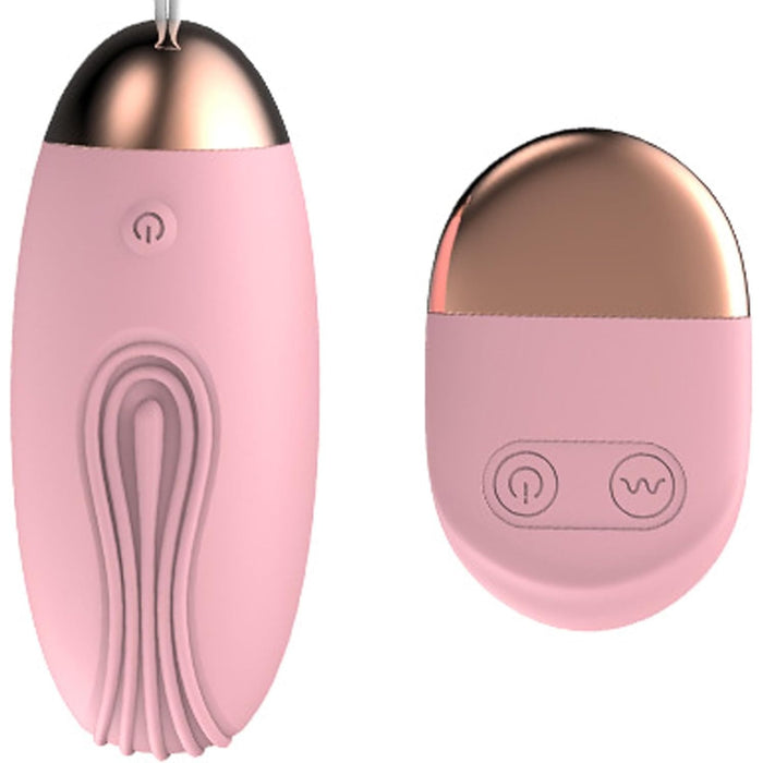 Rozā mini olu vibrators sievietēm ar 10 vibrācijas režīmiem un tālvadību