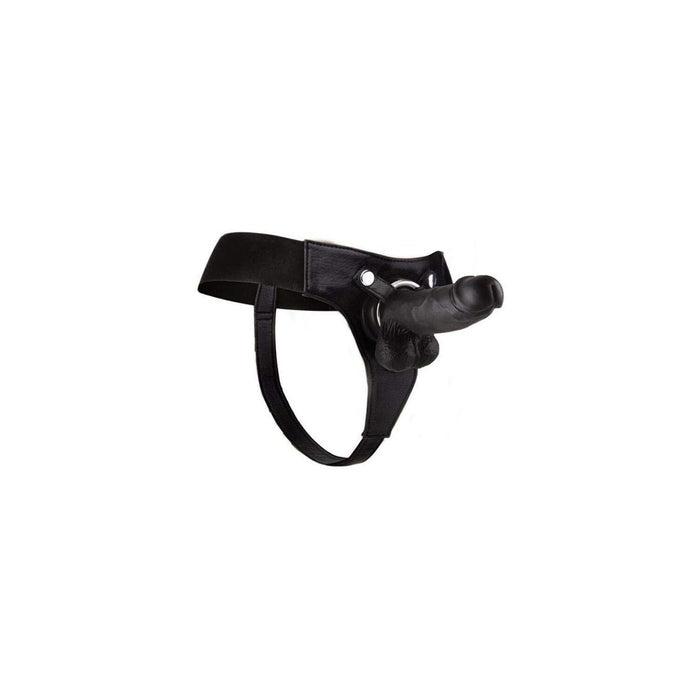 Reālistisks 8 collu melns strap-on dildo – kvalitāte un komforts