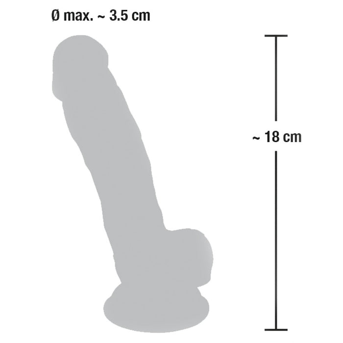 Medicīniskais silikona dildo 18 cm dzimumlocekļa simulators