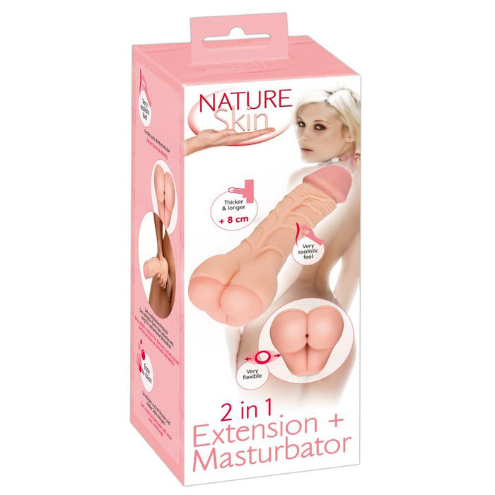 Nature Skin 2in1 masturbators un uzgalis vienā