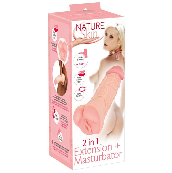 Nature Skin 2in1 masturbators un uzgalis vienā