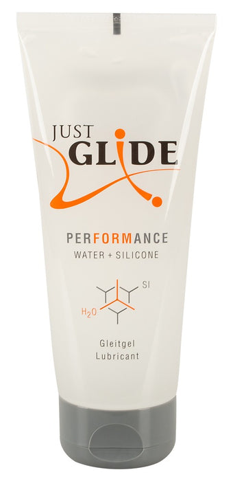 Just Glide Performance – ilgi noturīgs ūdens bāzes lubrikants ar silikonu, piemērots seksa rotaļlietām