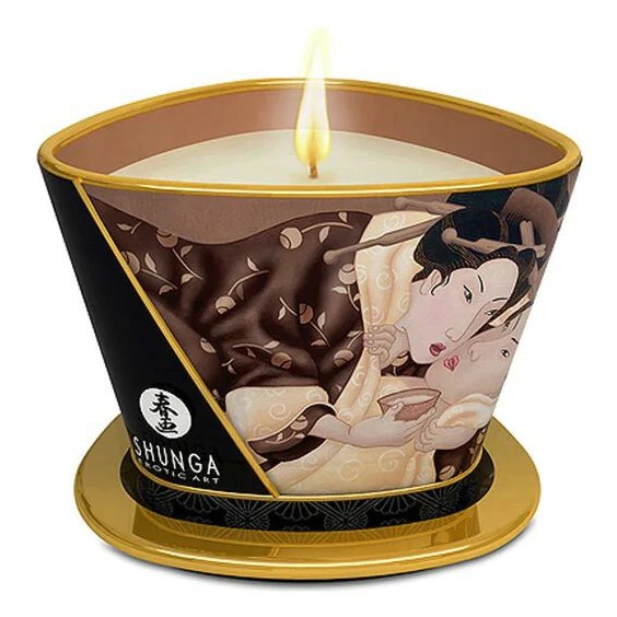 Shunga šokolādes aromātiskā masāžas svece 170ml