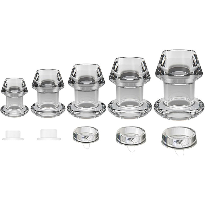 Набор из 5 частей с прозрачным анальным туннелем с сильной присоской