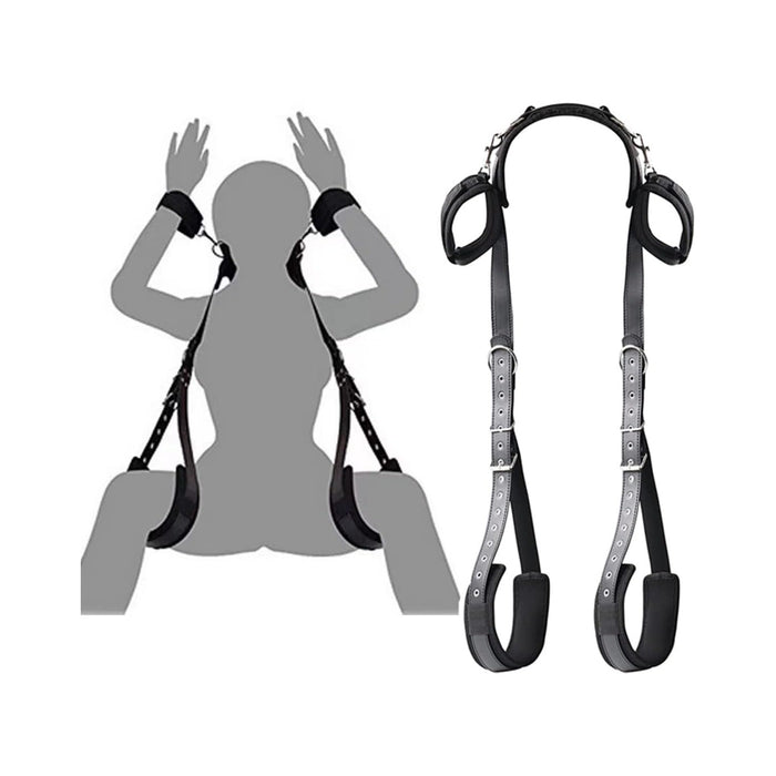 Набор для bondage с наручниками и ножными манжетами с сильной присоской