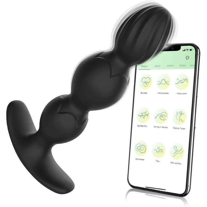 Anālais vibrators ar 9 režīmiem un vadību caur lietotni un tālvadības pulti
