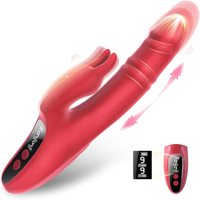 3 vienā vibrators sievietēm ar 9 režīmiem un LED displeju