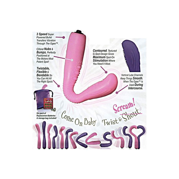 Elastīgs G punktu vibrators divās krāsās – Blush Pink un Lavender Purple