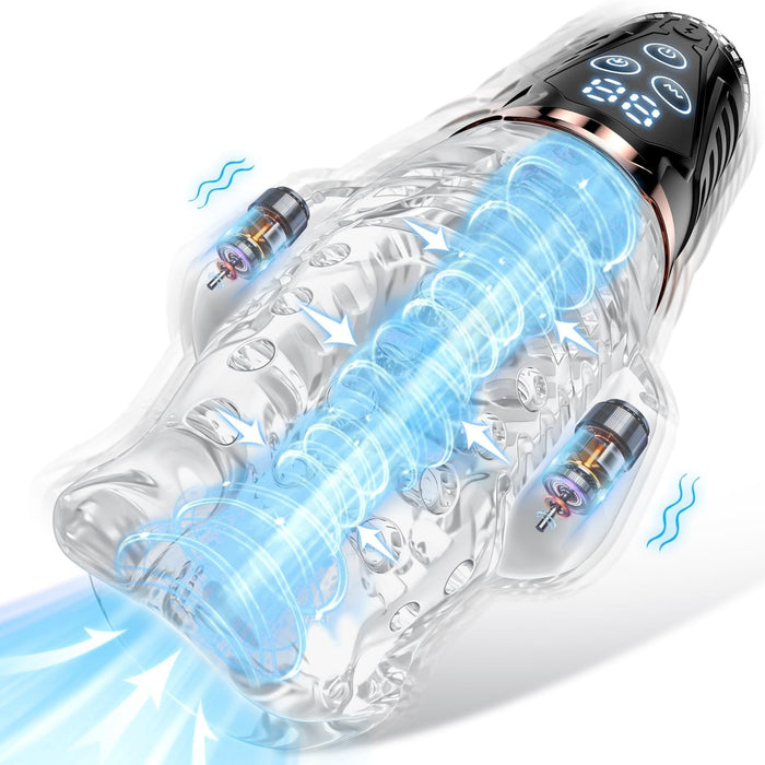 Электрический мастурбатор для мужчин с 9 режимами вибрации и сильной присоской