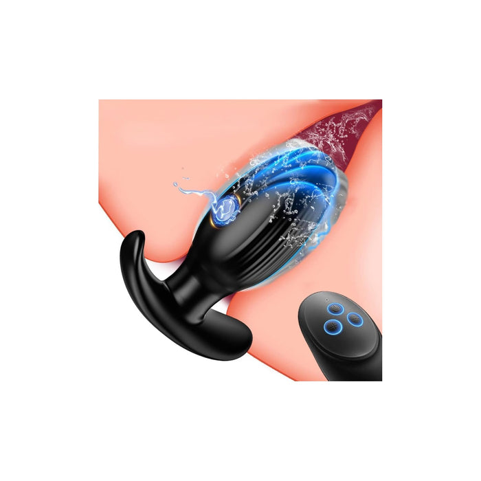 Elektrošoka anālais vibrators ar 7 vibrācijas un 7 režīmiem un silikona anālo spraudni