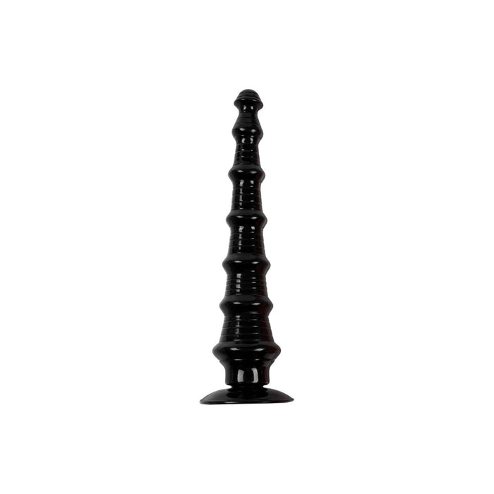 Реалистичный вибромассажер с сильной присоской и эргономичным изгибом