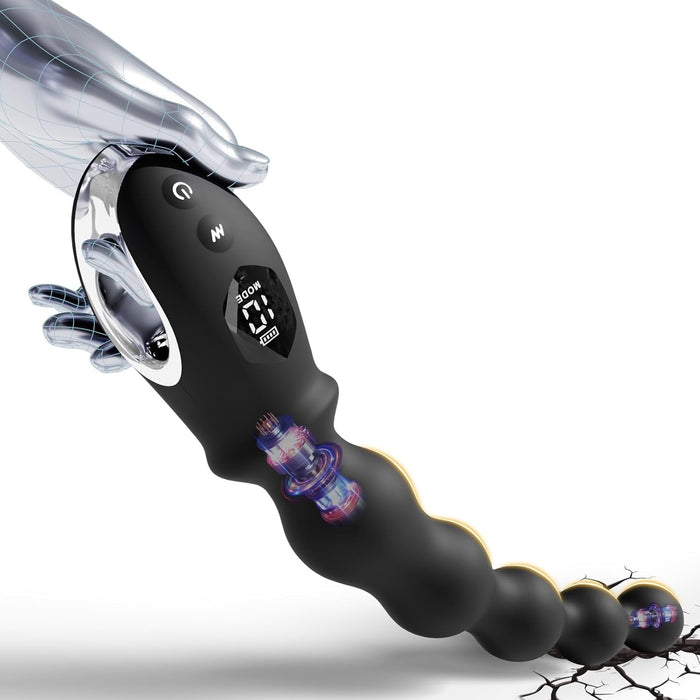 Anālais vibrators ar 3D spirāli un 10 vibrācijas režīmiem pāriem