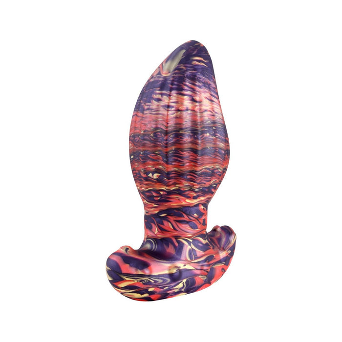 Силиконовая Анальная Пробка с Вертикальными Волнами с Сильной Присоской