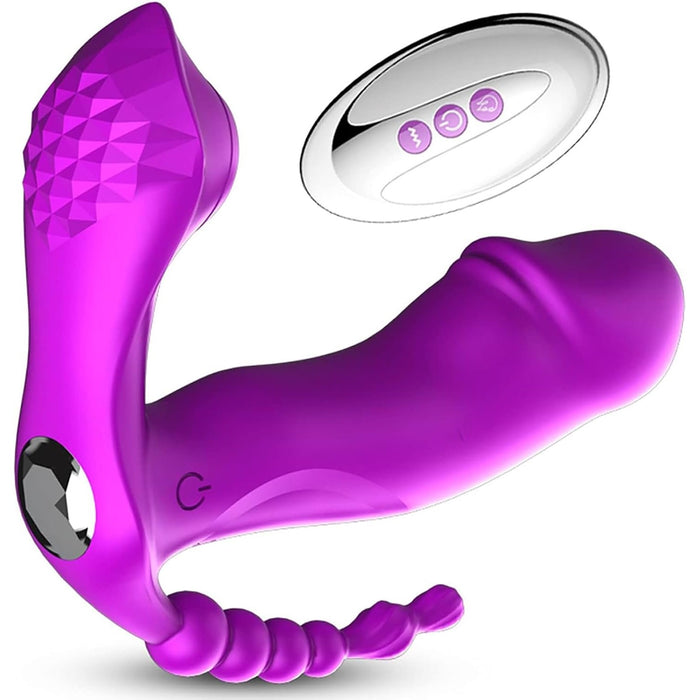 3 vienā tauriņa formas vibrators ar 10 režīmiem un sildīšanas funkciju