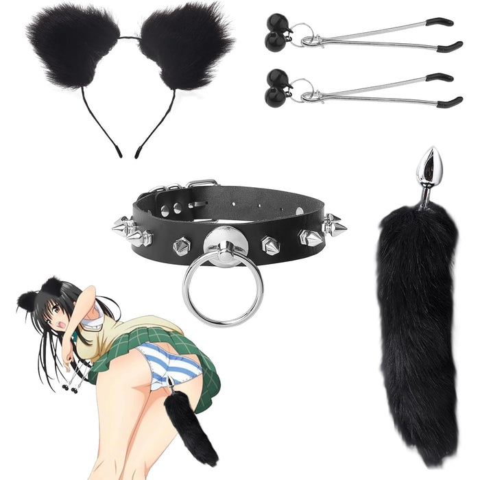 Анал-штекер с сильной присоской Fuchsschwanz и комплект аксессуаров для косплея