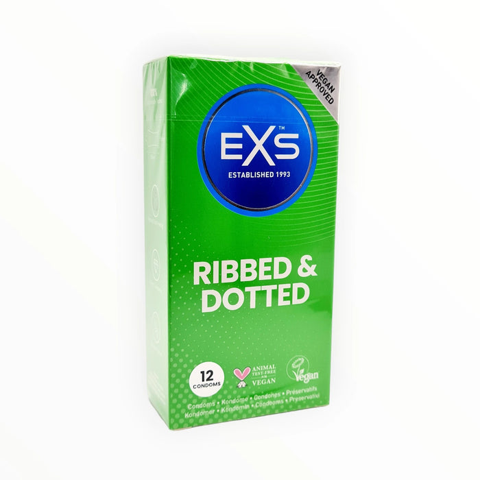 EXS Ribbed & Dotted – презервативы с точками и рёбрами, 12 шт