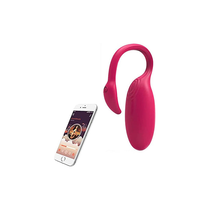 Bluetooth виброяйцо Flamingo из силикона с сильной присоской и управлением через приложение
