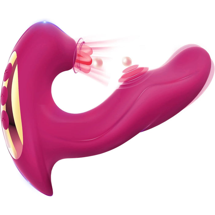 3-in-1 vibrators sievietēm ar 10 vibrācijas režīmiem un klitora stimulāciju