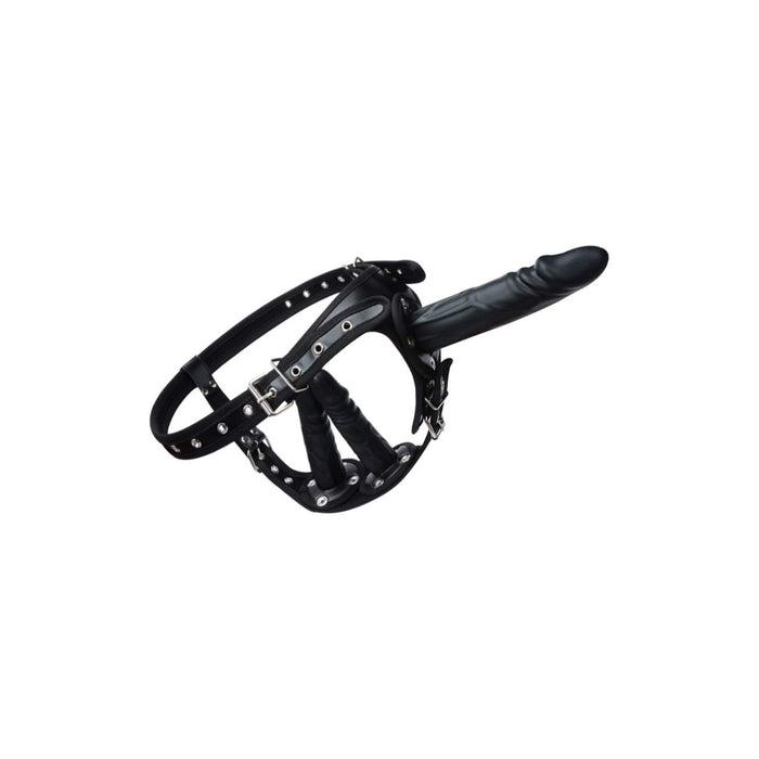 Regulējams Siksnas Gredzens ar 3 Silikona Dildo Komfortam un Baudai