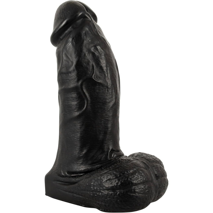 Reālistisks milzīgs tumši ādas krāsas dildo, 17.5 cm garš