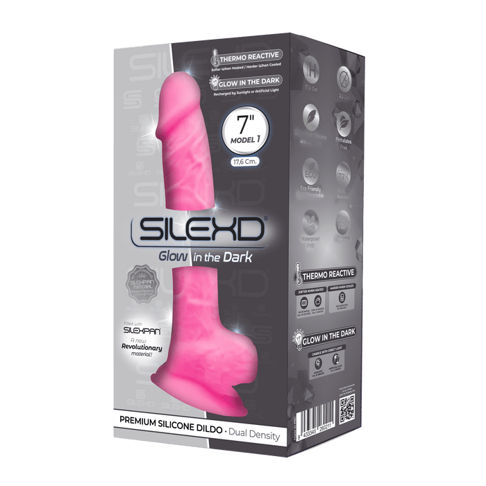 SILEXD Model 1 rozā silikona dzimumlocekļa simulators 7 collas