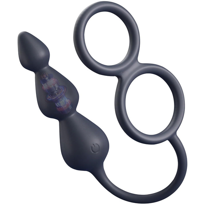 3-in-1 vīriešu anālais vibrators ar 10 vibrācijas režīmiem un elastīgu dzimumlocekļa gredzenu