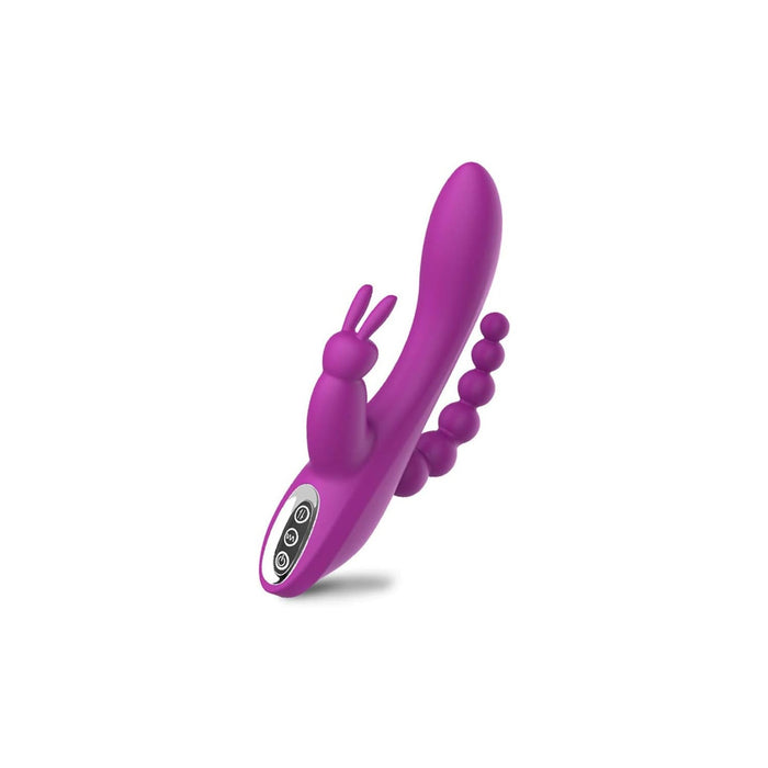 3 vienā Rabbit Vibrators ar 7 Vibrāciju Režīmiem un Uzlādi