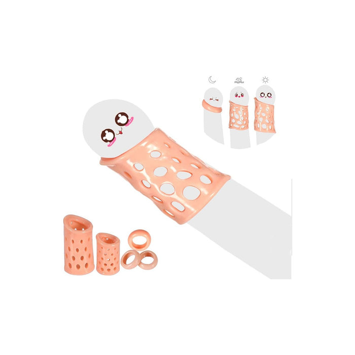 Набор из 5 силиконовых эрекционных колец с сильной присоской для мужчин