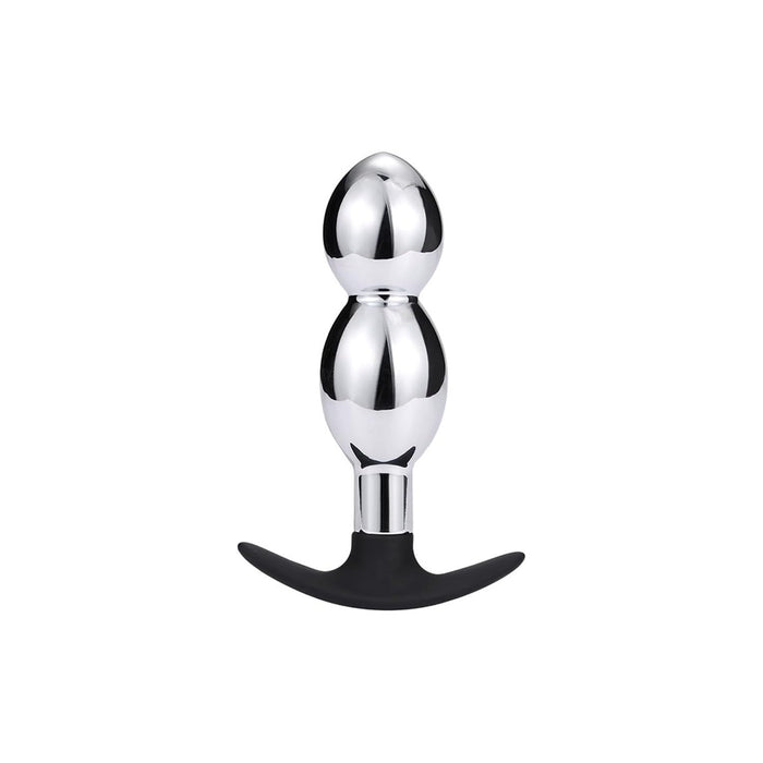 Металлические Анальные Бусы с Мягкой Силиконовой Т-ручкой с сильной присоской