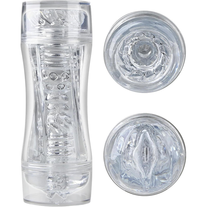 Мастурбатор для мужчин с 3D реалистичной вагиной и двумя отверстиями с сильной присоской