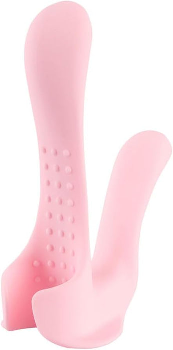 Вибратор для пар Couples Choice розового цвета с сильной присоской