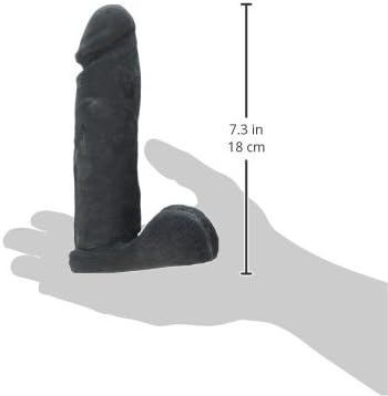 8 collu melns UltraSKYN UR3 Vac-U-Lock dildo – reālistisks un elastīgs