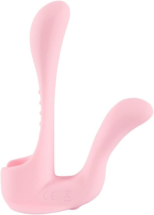 Вибратор для пар Couples Choice розового цвета с сильной присоской