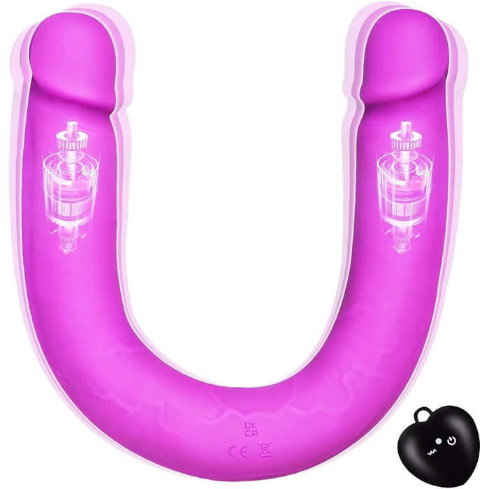 40 см Двойной Вибратор с пультом для женщин с сильной присоской