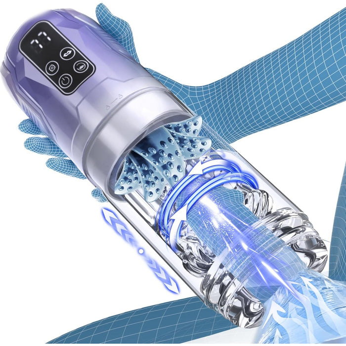 Электрический мужской мастурбатор с 7 функциями телескопа, вибрации и присоса