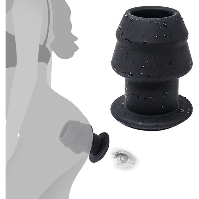 Большой Силиконовый Анальный Плагин с Волнистой Головкой с сильной присоской