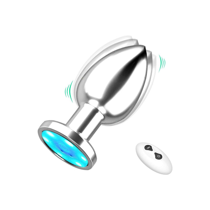 Светящийся LED анальный плагин для женщин с сильной присоской и 10 режимами вибрации