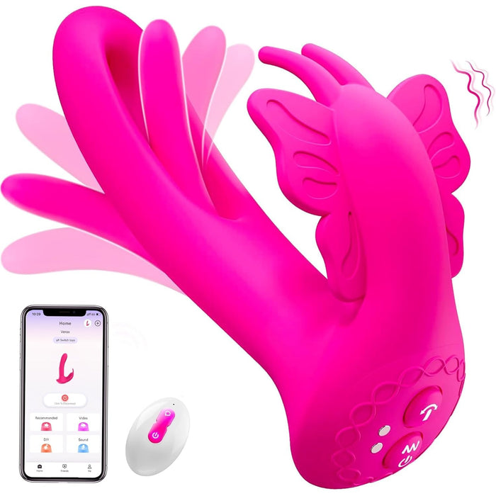 4IN1 Vibrators Sievietēm ar 9 Vibrācijas un Sitienu Režīmiem Rozā Krāsā