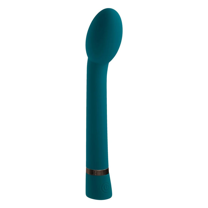Universāls On The Spot zaļš vibrators ar 10 režīmiem un ovālu galvu