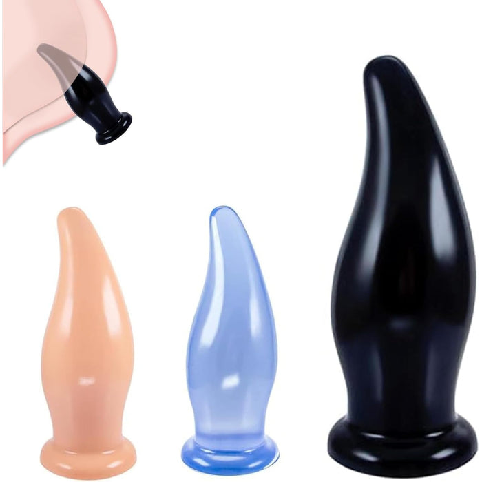 Большая анальная пробка с сильной присоской и гибкостью для удовольствия
