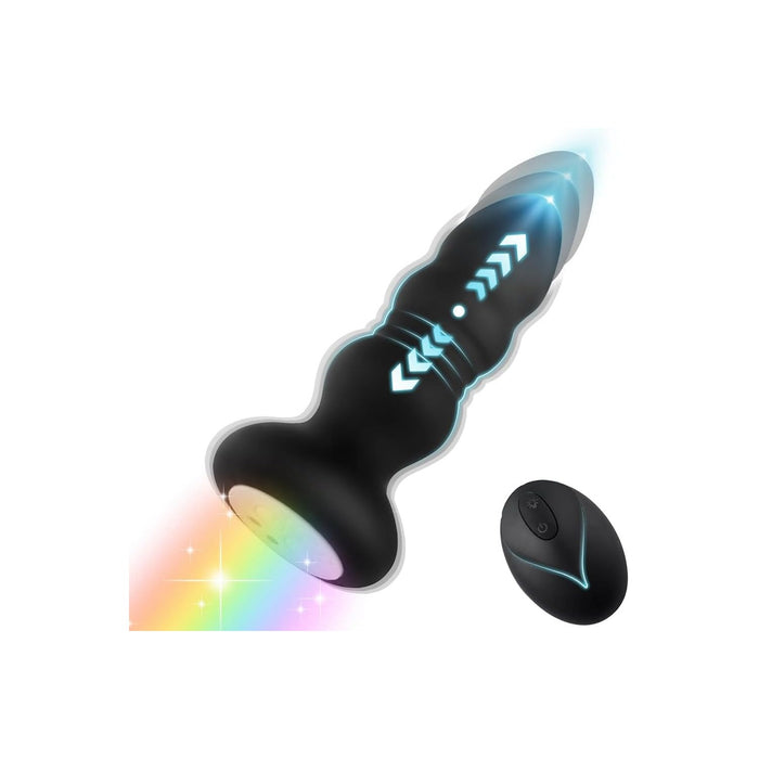 Аналоговый вибратор для мужчин с 9 телескопическими режимами и пультом