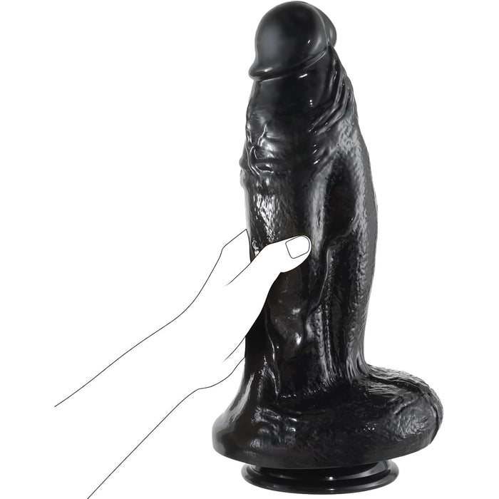 33 cm Reālistisks Melns Dildo ar Spēcīgu Piesūcekni G-spot Stimulācijai