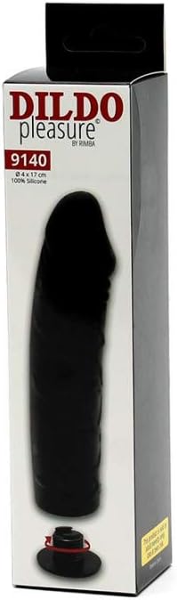 Черный сменный дилдо для страпона с сильной присоской 17 см длиной и 4 см в диаметре