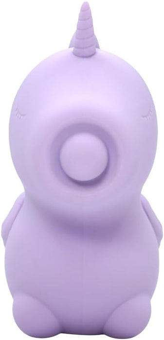 Karma Auflegevibrator violeta krāsā ar mīļu vienradža dizainu, 9 cm