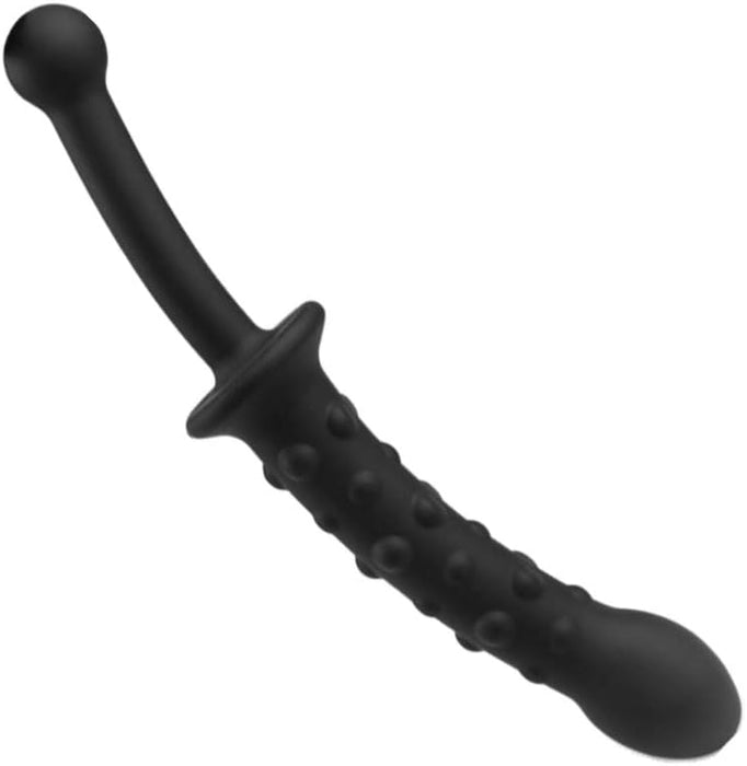 Силиконовый дилдо с ручкой и гранулами для удовольствия с сильной присоской