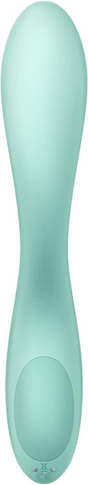 G-punkta vibrators „Rrrolling Pleasure“ 22 cm ar divām funkcijām, piparmētru krāsa