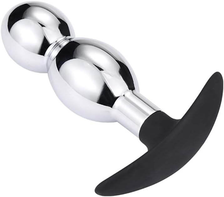 Металлические Анальные Бусы с Мягкой Силиконовой Т-ручкой с сильной присоской