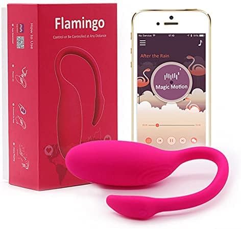 Bluetooth виброяйцо Flamingo из силикона с сильной присоской и управлением через приложение