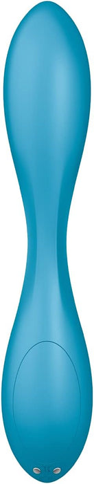 Гибкий G-точка вибратор с двумя мощными моторами и USB зарядкой, с сильной присоской