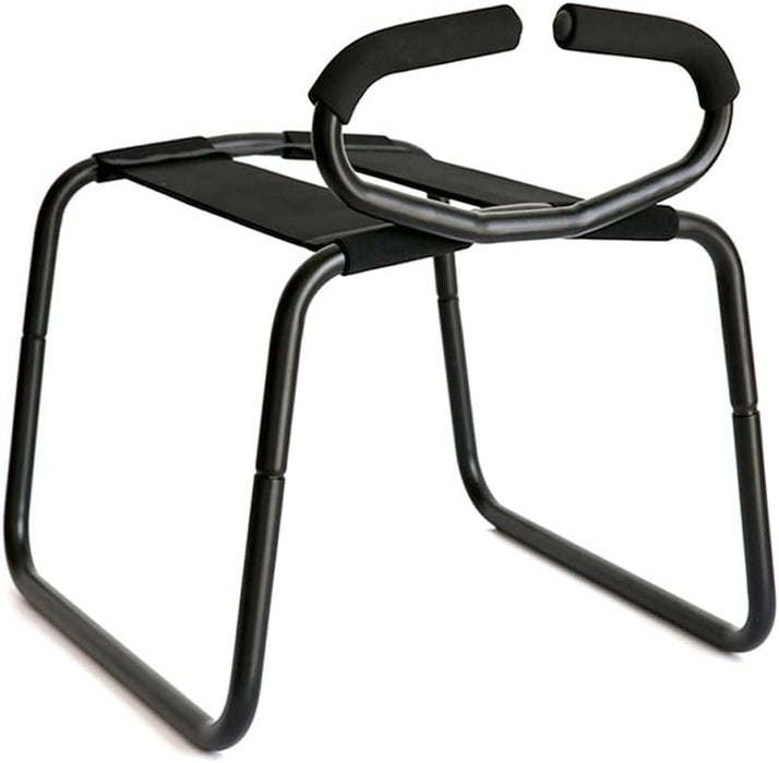 Ērts un universāls BDSM krēsls ar silikona dildo un rokturi